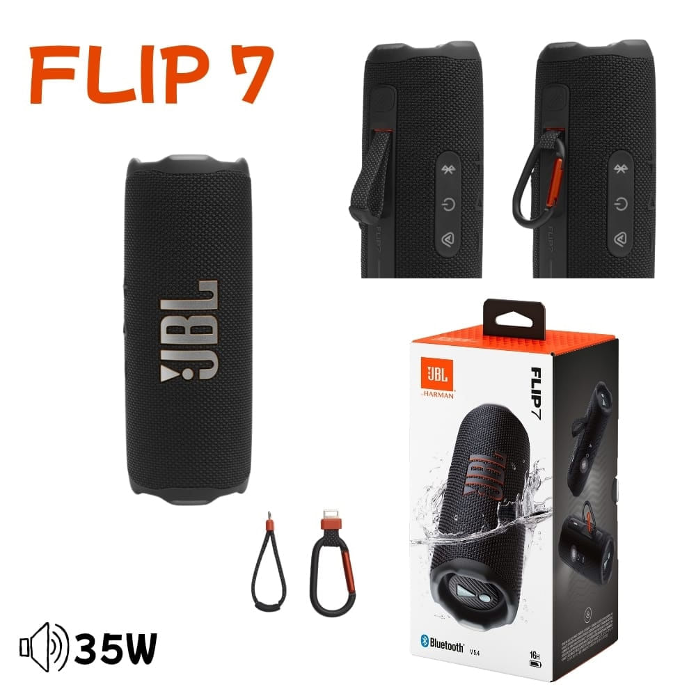 Parlante Bluetooth Portátil JBL Flip 7 Inalámbrico - Negro