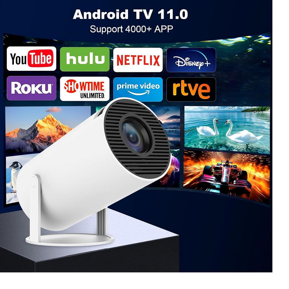 Proyector Smart Ultra HD HY300 con Aplicaciones