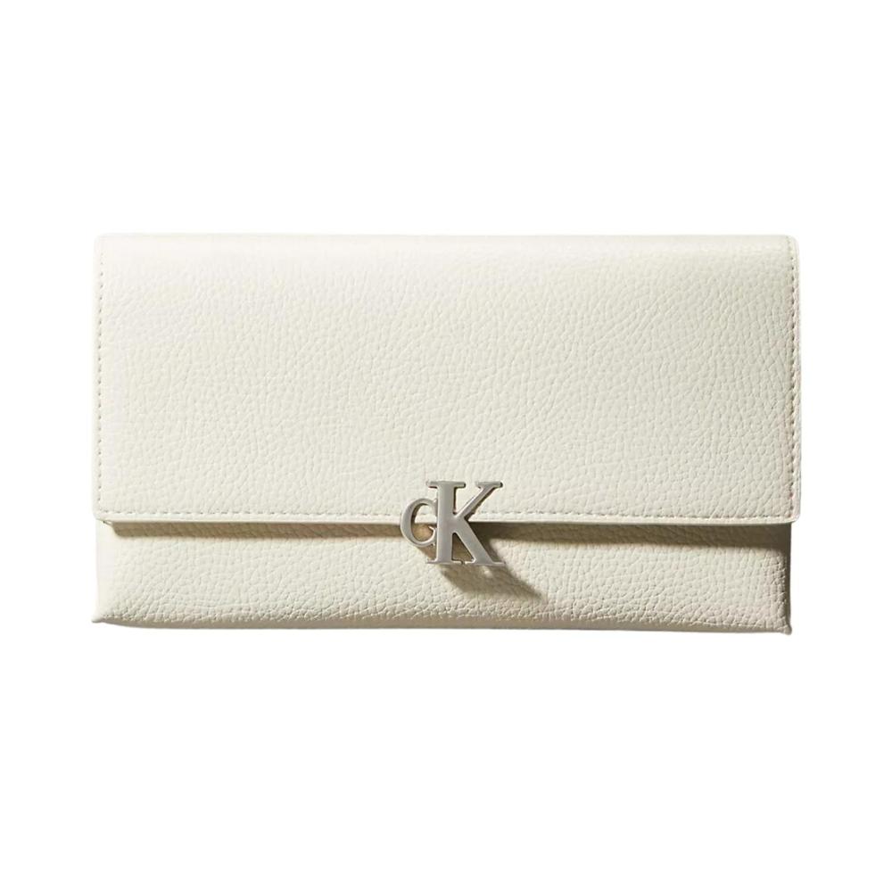 Cartera Crossbody CALVIN KLEIN Slim Archive Hardware - Blanco