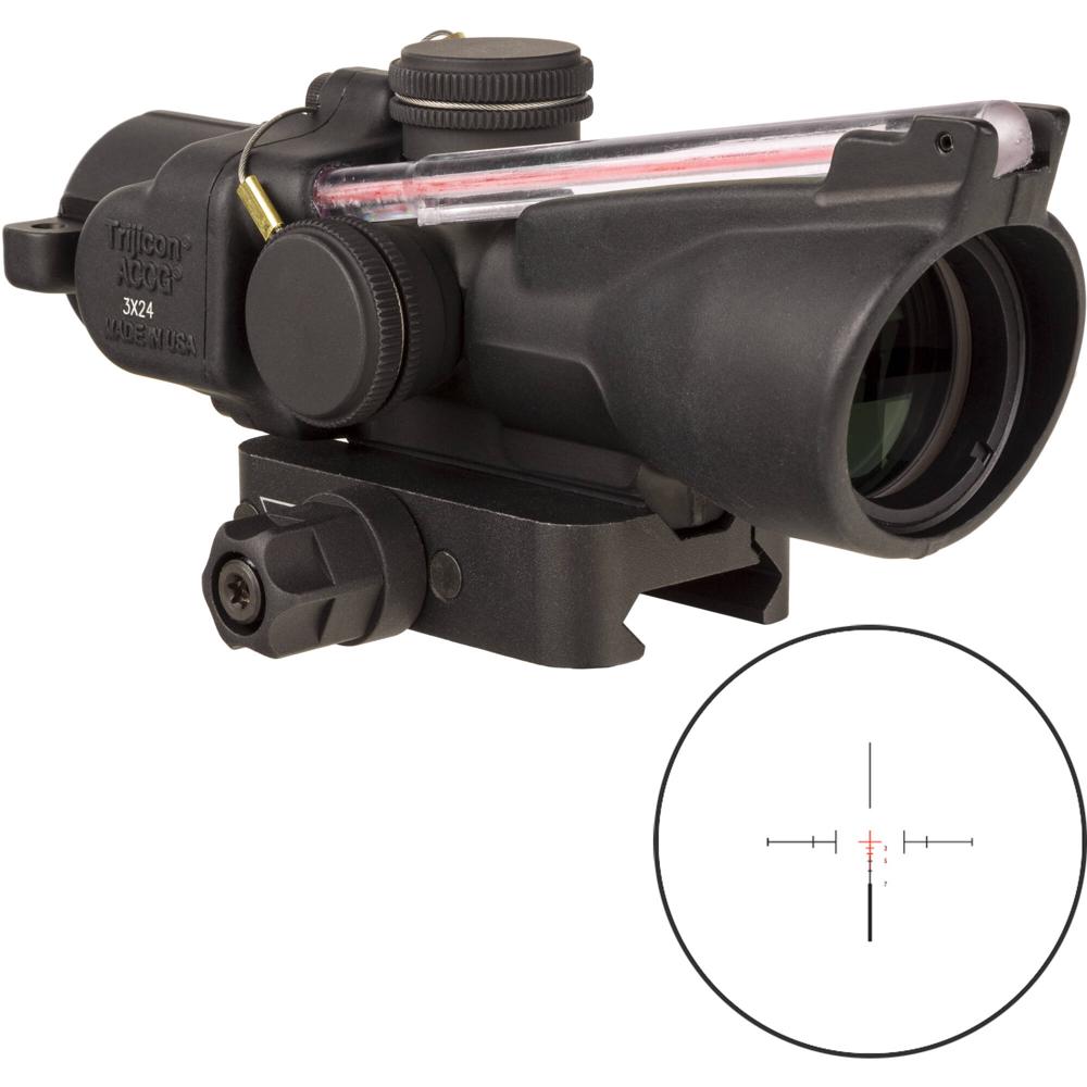 Trijicon 3x24 Compact ACOG Riflescope con Montura Q-LOC, Iluminación de ...