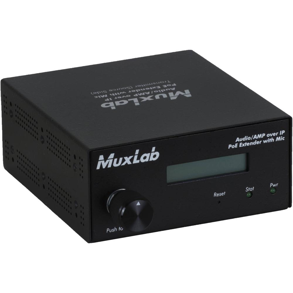 Transmisor Extensor MuxLab Audio/AMP sobre IP con Entrada de Micrófono