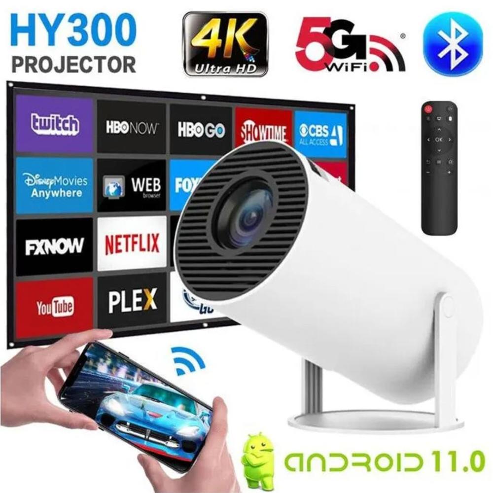 Proyector Smart 4K HY300 Android11 Wifi Bluetooth hasta 150""