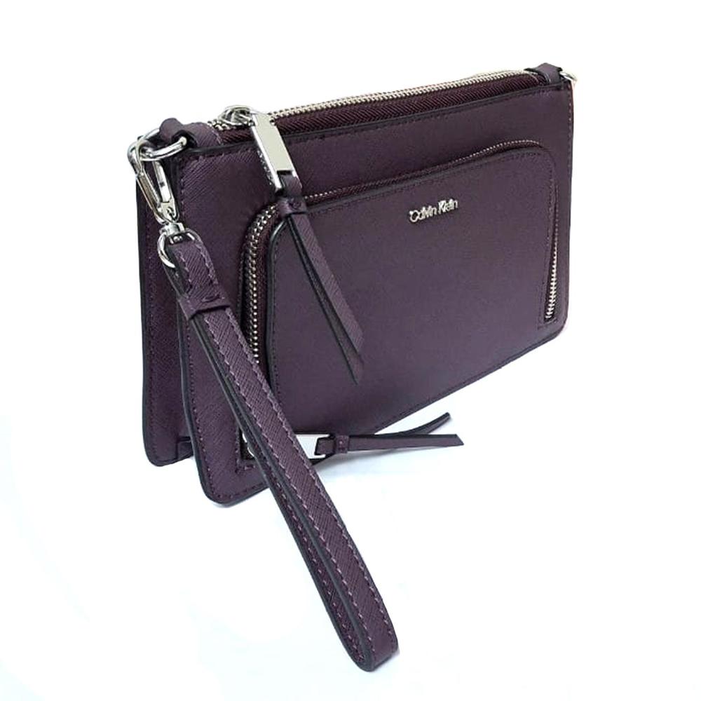 Cartera Crossbody CALVIN KLEIN Zipper Plum