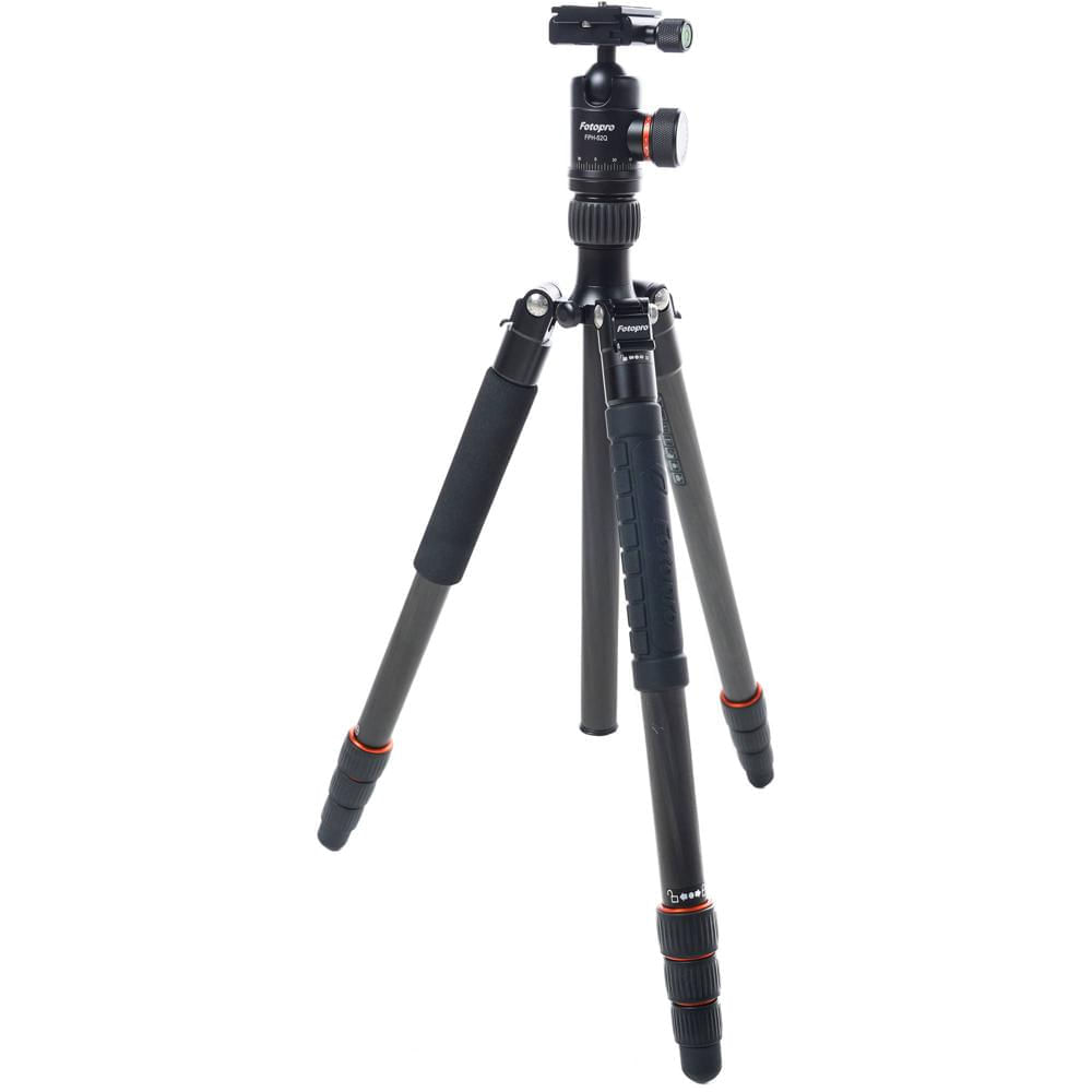 Trípode Fotopro X-GO Plus de Fibra de Carbono con Cabezal de Bola FPH-52Q (Negro) - Capacidad de Car