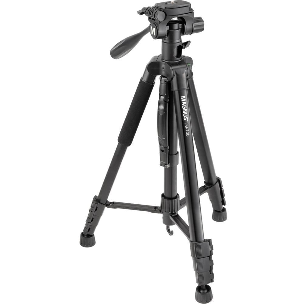 Trípode Lateral de Aluminio Magnus LM-700 con Monopie - Capacidad de Carga 10 lb, Altura Máxima 70"",