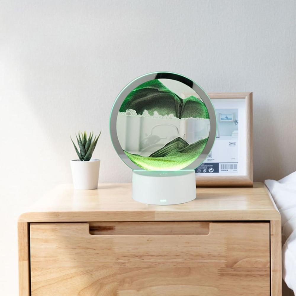 Lámpara Led RGB Tipo Reloj De Arena Verde 33RAV09