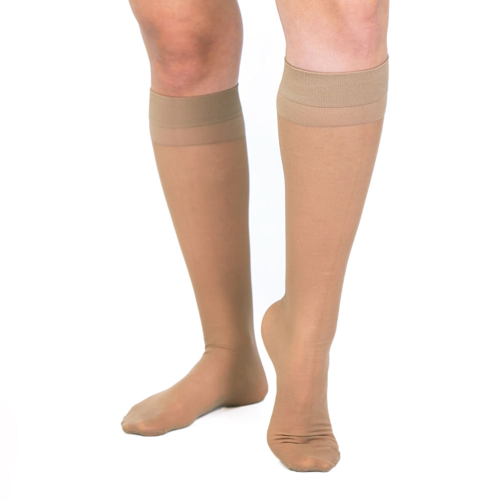 Medias para Várices Hasta La Rodilla Compresión MEDIA 15-20 MM/HG Talla L