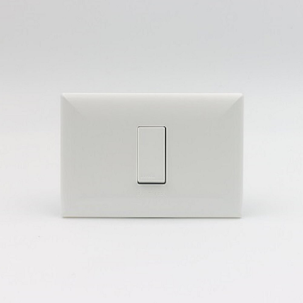 INTERRUPTOR CONMUTADOR DE 3 VIAS SIMPLE SINTHESI S17 PLACA BLANCA Y DADO BLANCO