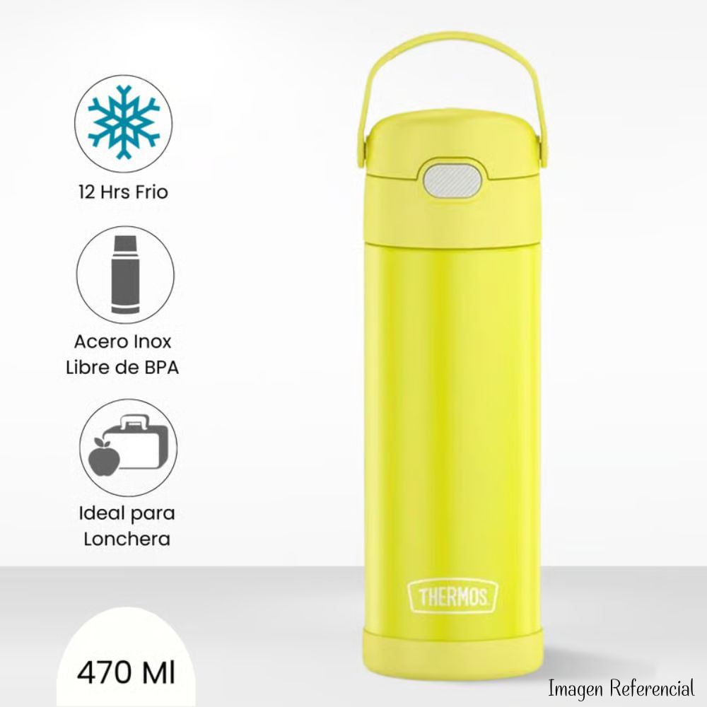 Termo Yolo Térmico de Acero Thermos 470ml - Amarillo