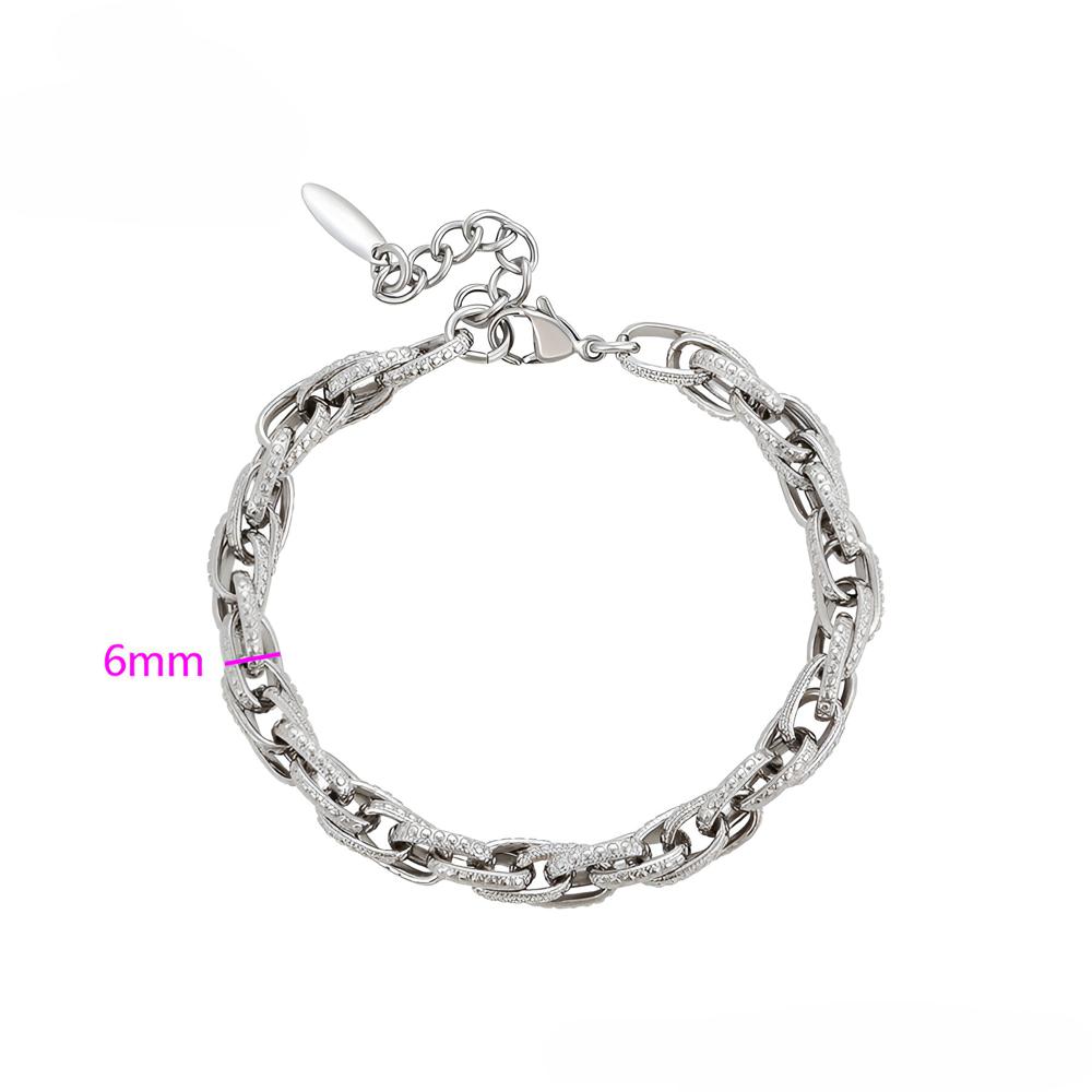 Pulsera Cubana Plateada Dorada para Mujer