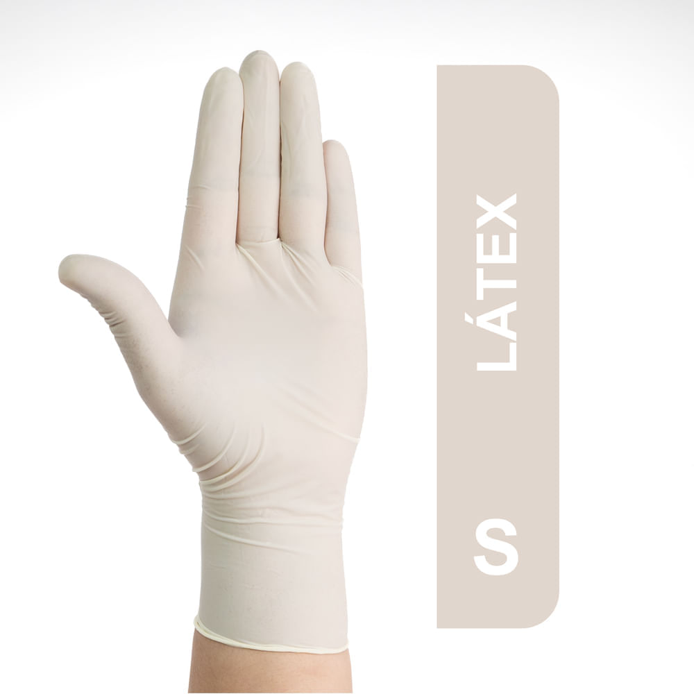 Guantes De Látex Desechables Blancos Talla S Caja 100 Und