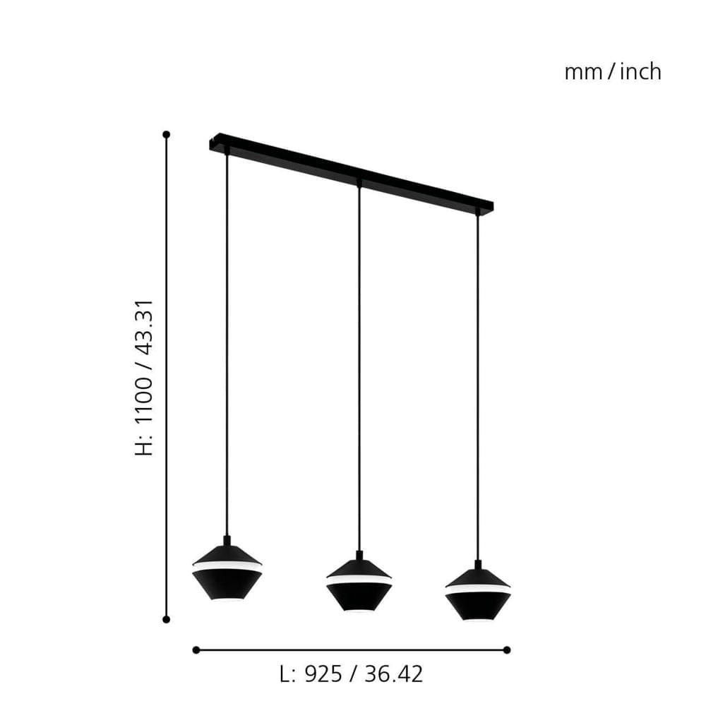 Lámpara Colgante Egloperpigo 3L