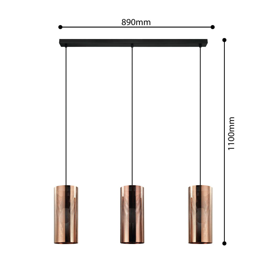 Lámpara Colgante Eglo Tabiago E27 3L