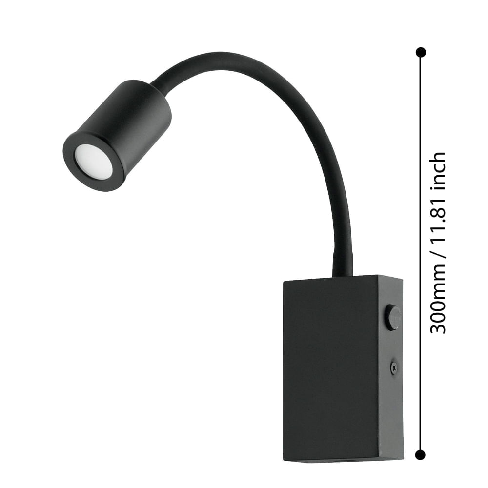 Aplique Eglo Tazzoli Led Negro