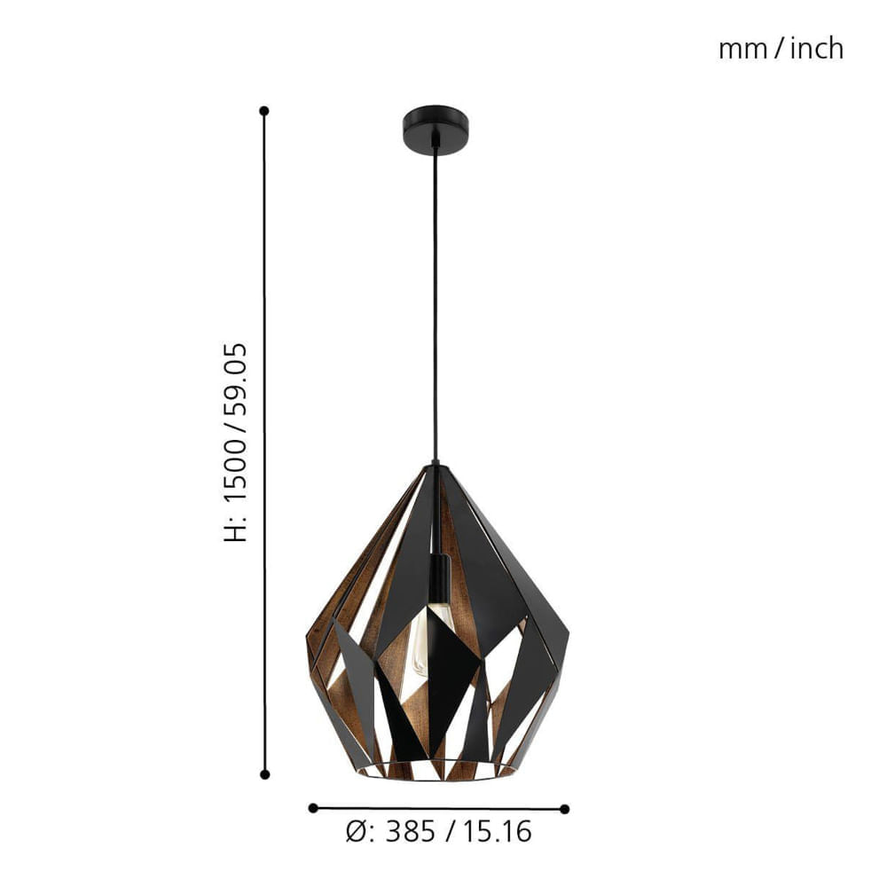 Lámpara Colgante Eglo Carlton 1