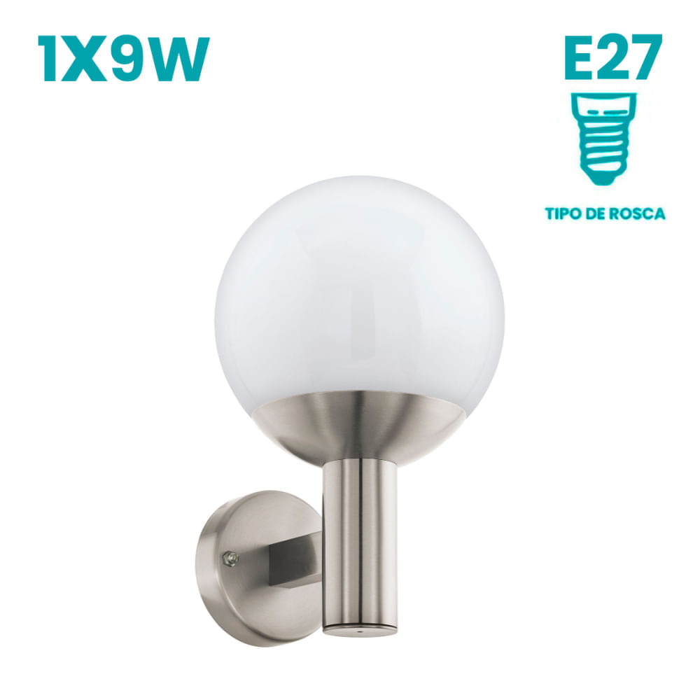 Lámpara De Pared Eglo Nisia-Z 1X9W