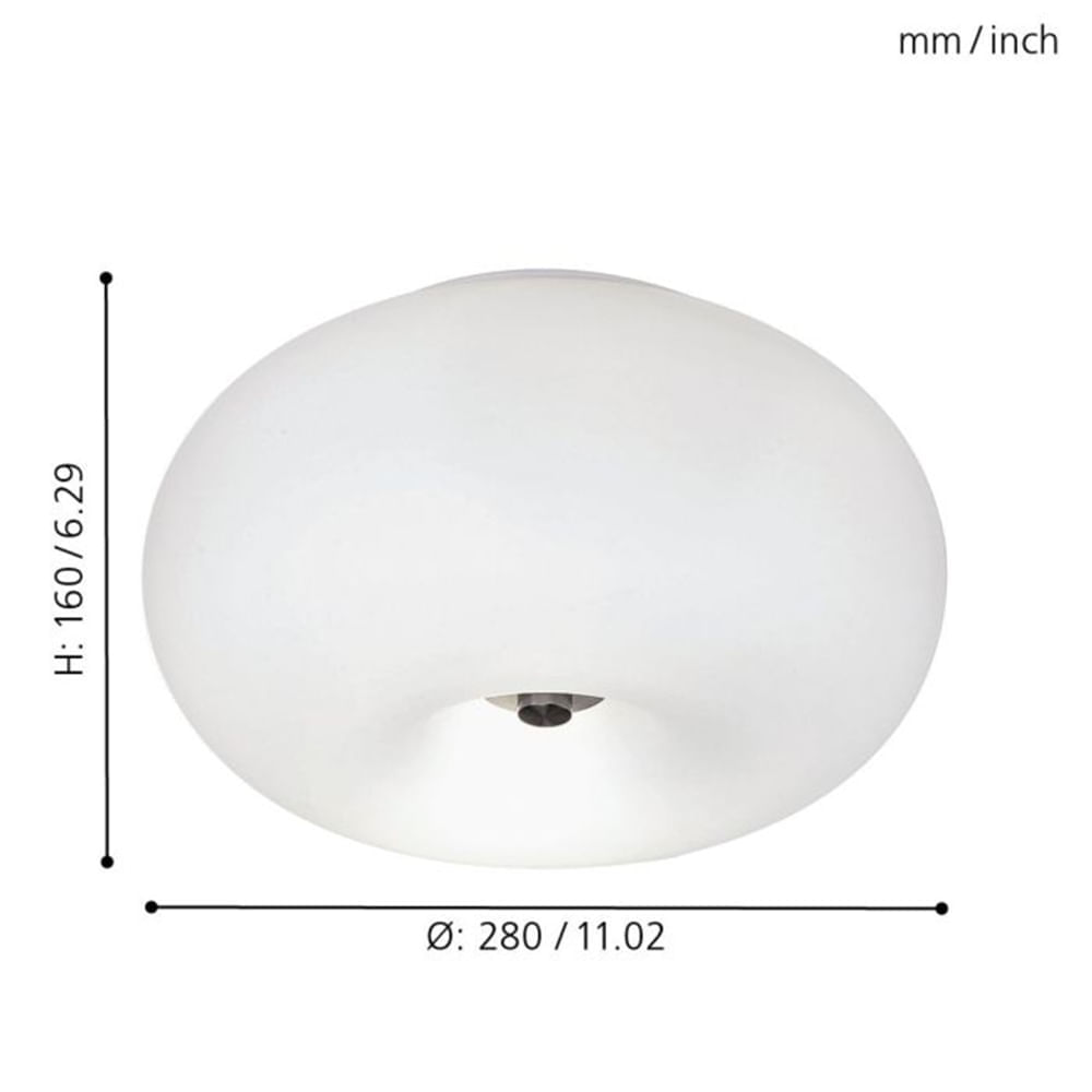 Lámpara De Techo Eglo Optica 2X60W D280