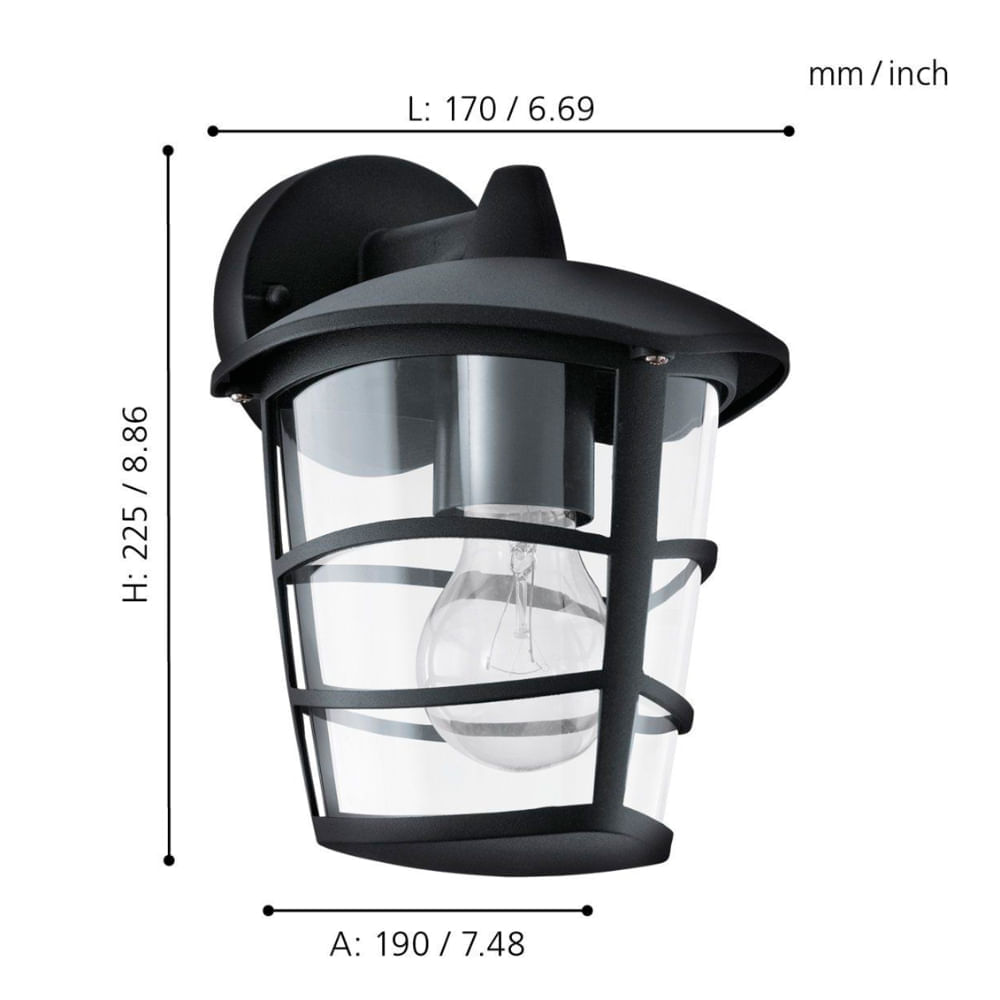 Lámpara Pared Eglo Aloria 1X60W