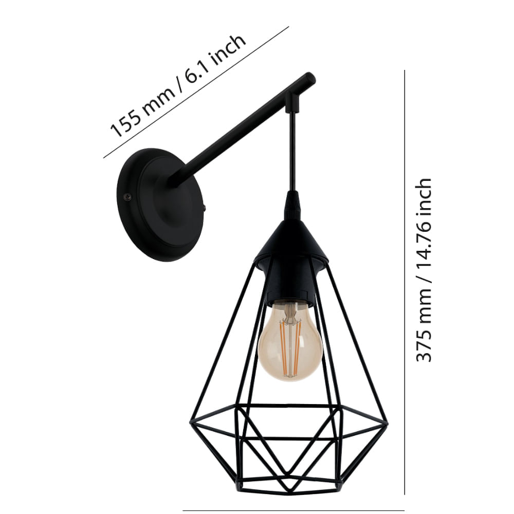 Aplique Eglo Tarbes 1X60W