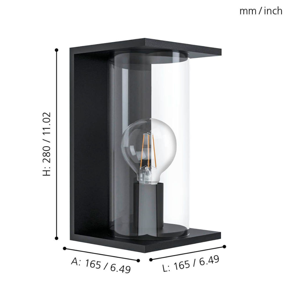 Lámpara Pared Eglo Cascinetta 1X40W