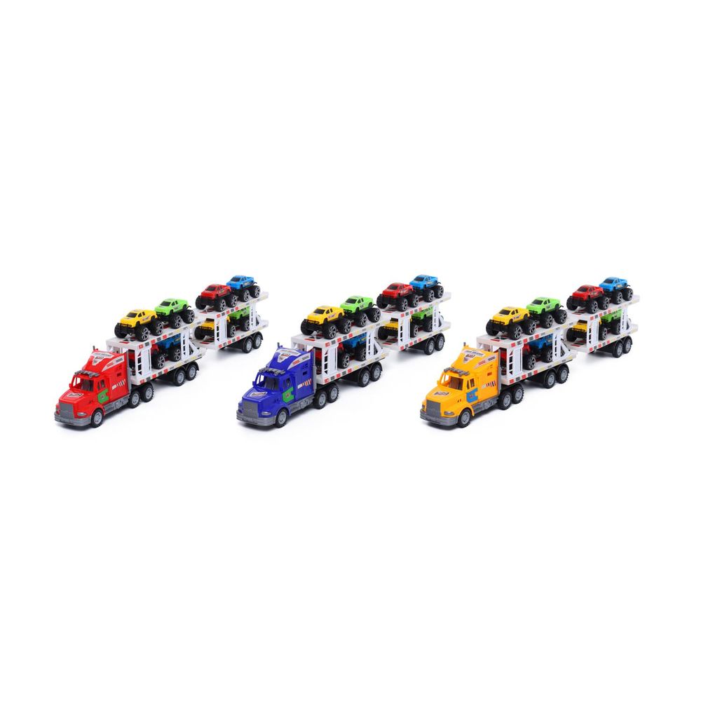 Set De Camion Motor Xtreme Friccion Con 8 Autos