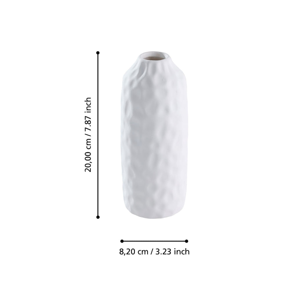 Jarrón Blanco Eglo Lovran H200 D82