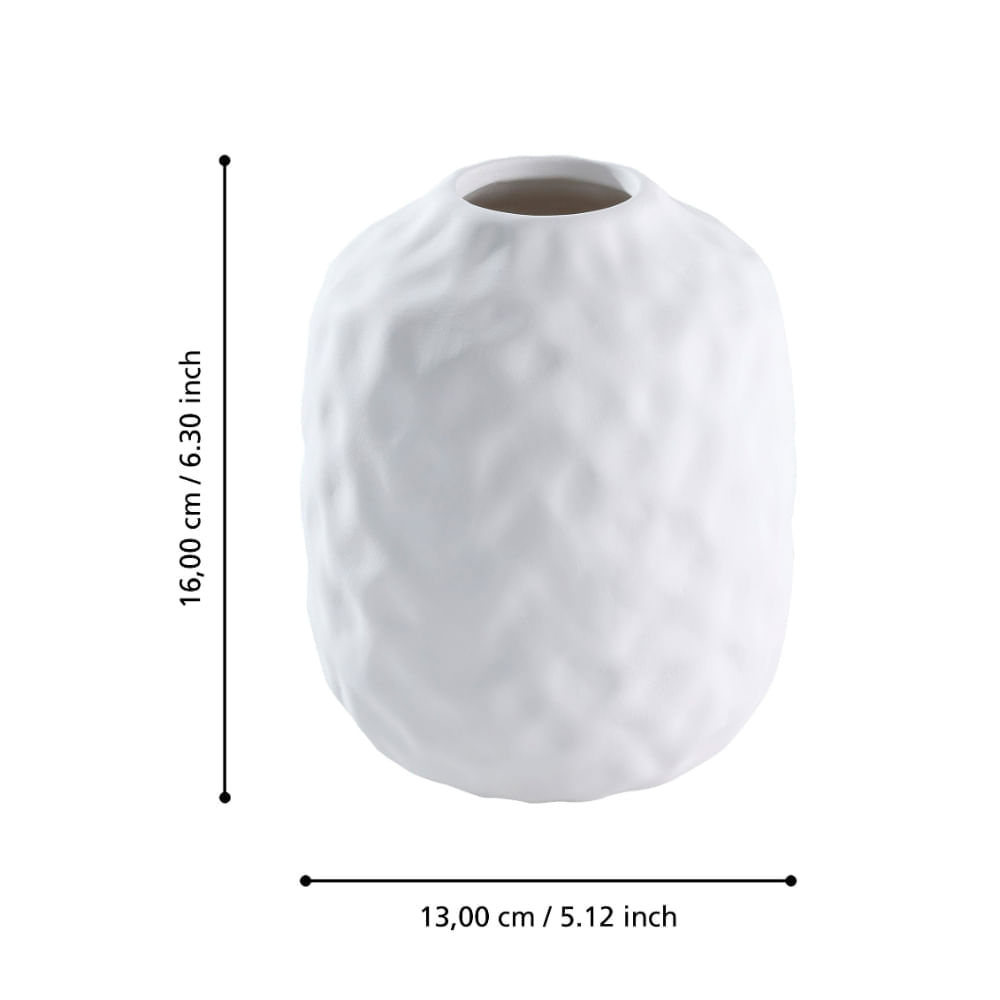 Jarrón Blanco Eglo Lovran H160 D130