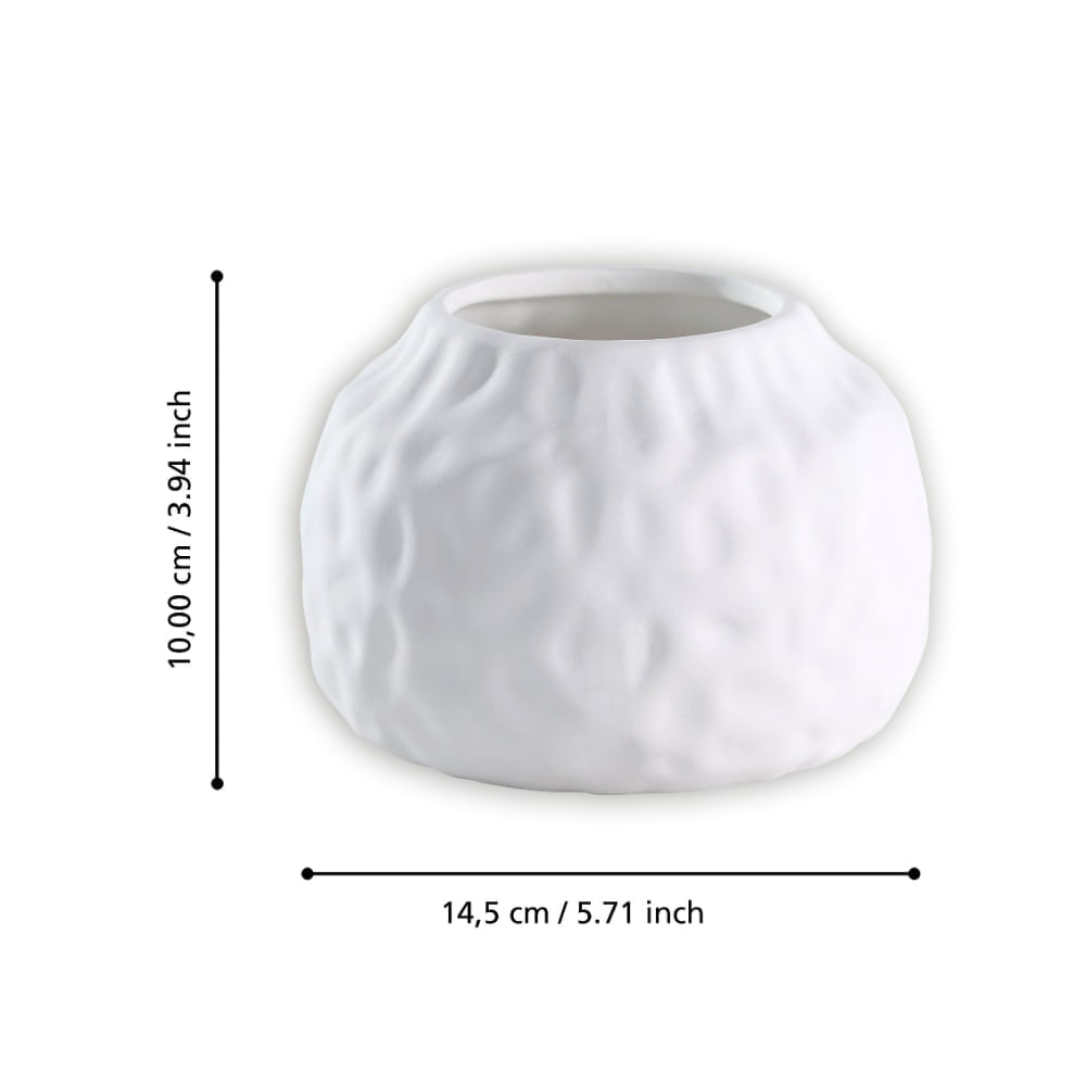 Jarrón Blanco Eglo Lovran H100 D145