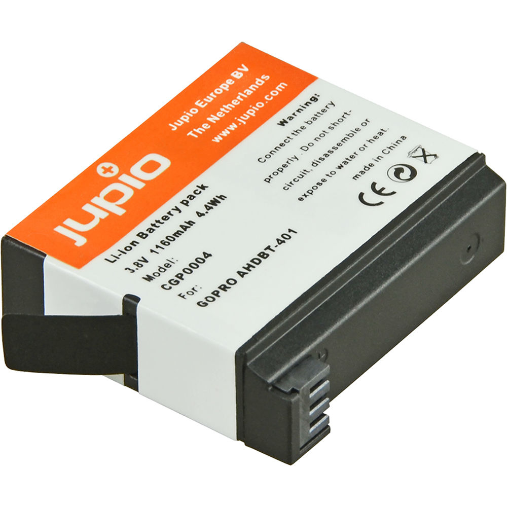 Batería de Litio-Ion Jupio para GoPro HERO4 (3.8V, 1160mAh) - Reemplazo de Batería AHDBT-401, Celdas