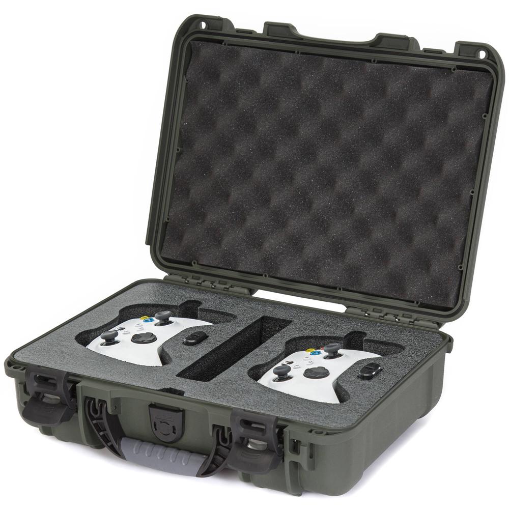 Nanuk 910 Estuche Duro Impermeable con Espumas para GoPro HERO9 & HERO10 (Oliva) - Capacidad para Cu