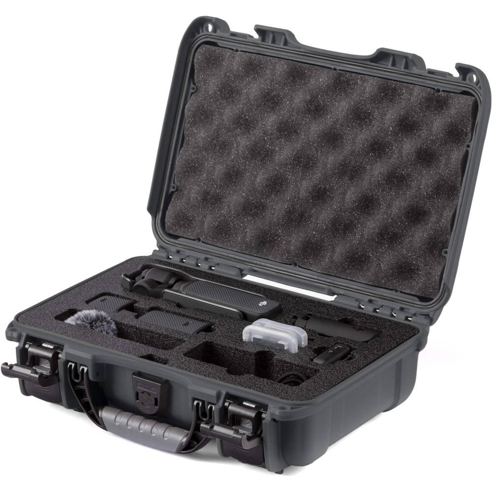 Nanuk 909 Funda Dura con Inserto de Espuma para DJI Osmo Pocket 3 (Grafito, 4.8L) - Resistente al Im