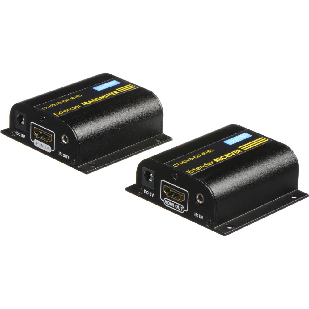 CableTronix Kit de Extensor Transmisor y Receptor HDMI - Extiende Señales HDMI hasta 180', Soporta C