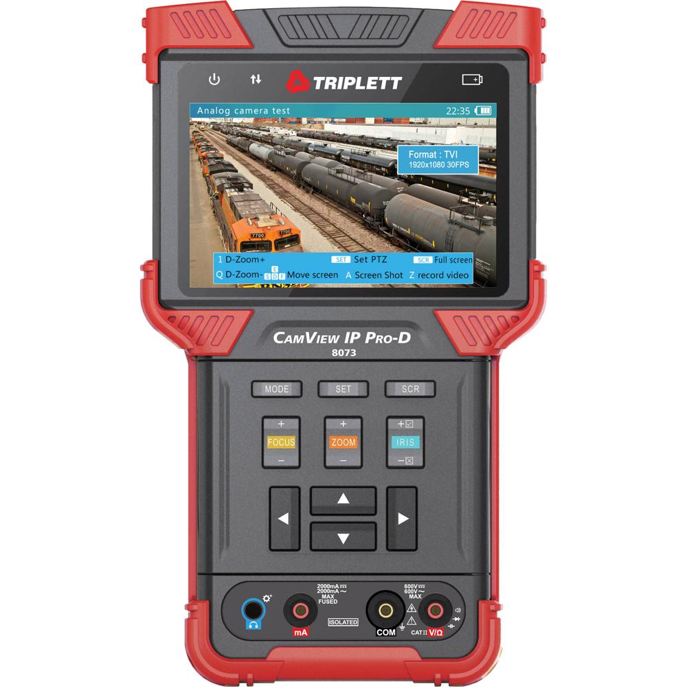 Triplett CamView IP Pro+ 8073 - Probador de Cámaras con Pantalla TFT de 4"", Servidor DHCP, Pruebas d
