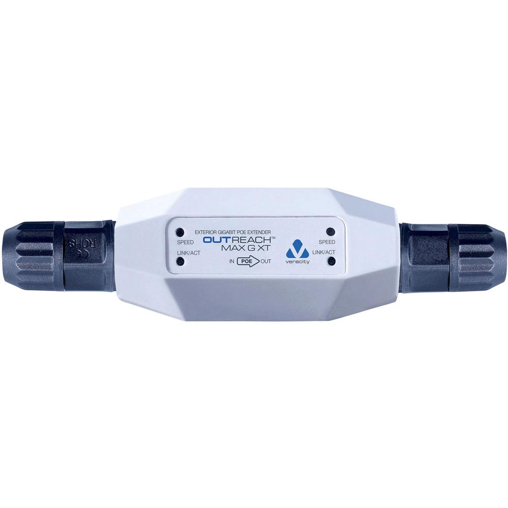 Veracity OUTREACH Max GXT Extensor Ethernet/PoE Exterior Gigabit - Extiende hasta 328', 2 Puertos Et