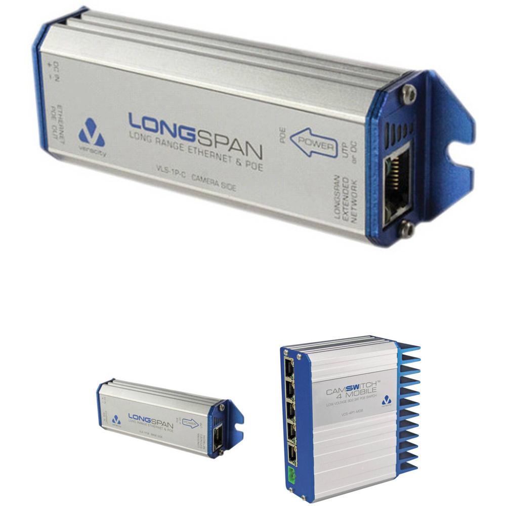Veracity LONGSPAN Extensor de Rango Ethernet (Lado de Cámara) y Kit de Switch de Red PoE CAMSWITCH P