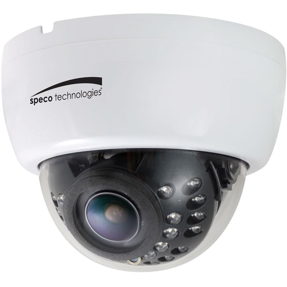 Cámara Domo HD-TVI 2MP Speco Technologies HLED33DTW con Visión Nocturna y Lente Varifocal 2.8-12mm (