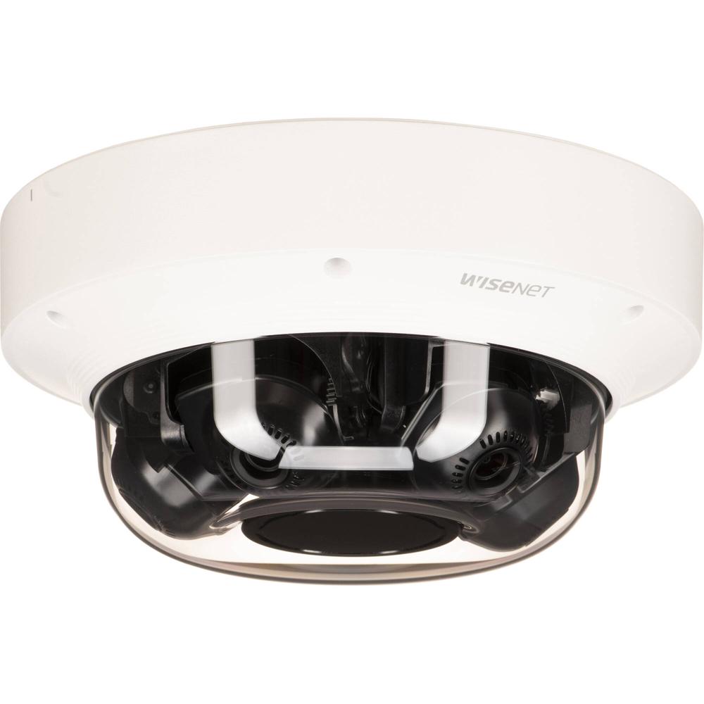 Cámara Domo de Red Exterior Hanwha Vision WiseNet P Series PNM-9084QZ1 8MP con 4 Sensores, Lentes Va