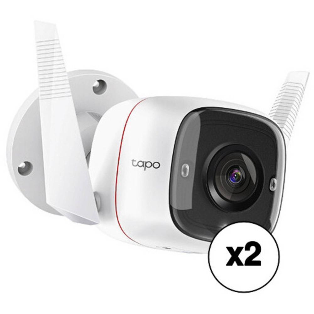 Cámara de Seguridad Wi-Fi Exterior TP-Link Tapo C310 3MP con Visión Nocturna (Paquete de 2) - Resolu