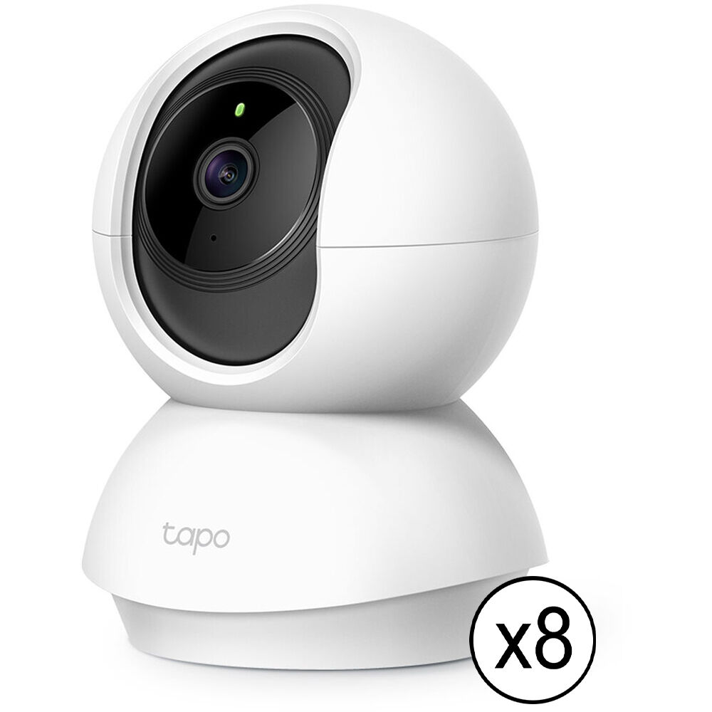 Cámara de Seguridad TP-Link Tapo C210 3MP con Visión Nocturna y Conectividad Wi-Fi (Paquete de 8)