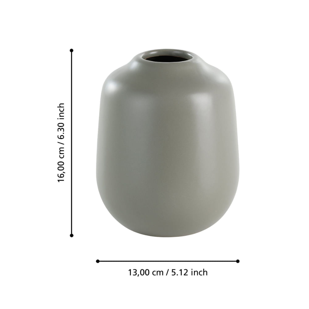 Jarrón Gris Eglo Lovran H160 D130