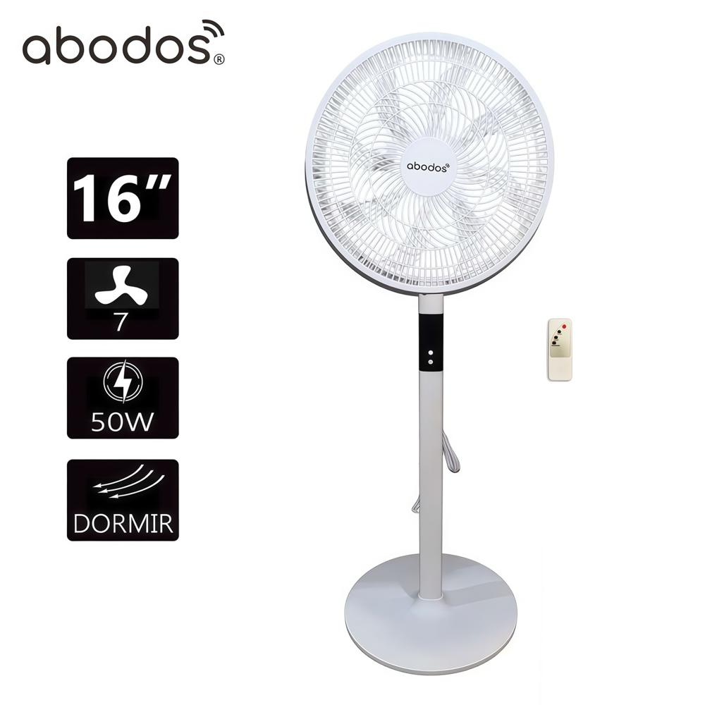 Ventilador Pedestal 16"" ABODOS TSN-184501 con Control Remoto 7 Aspas
