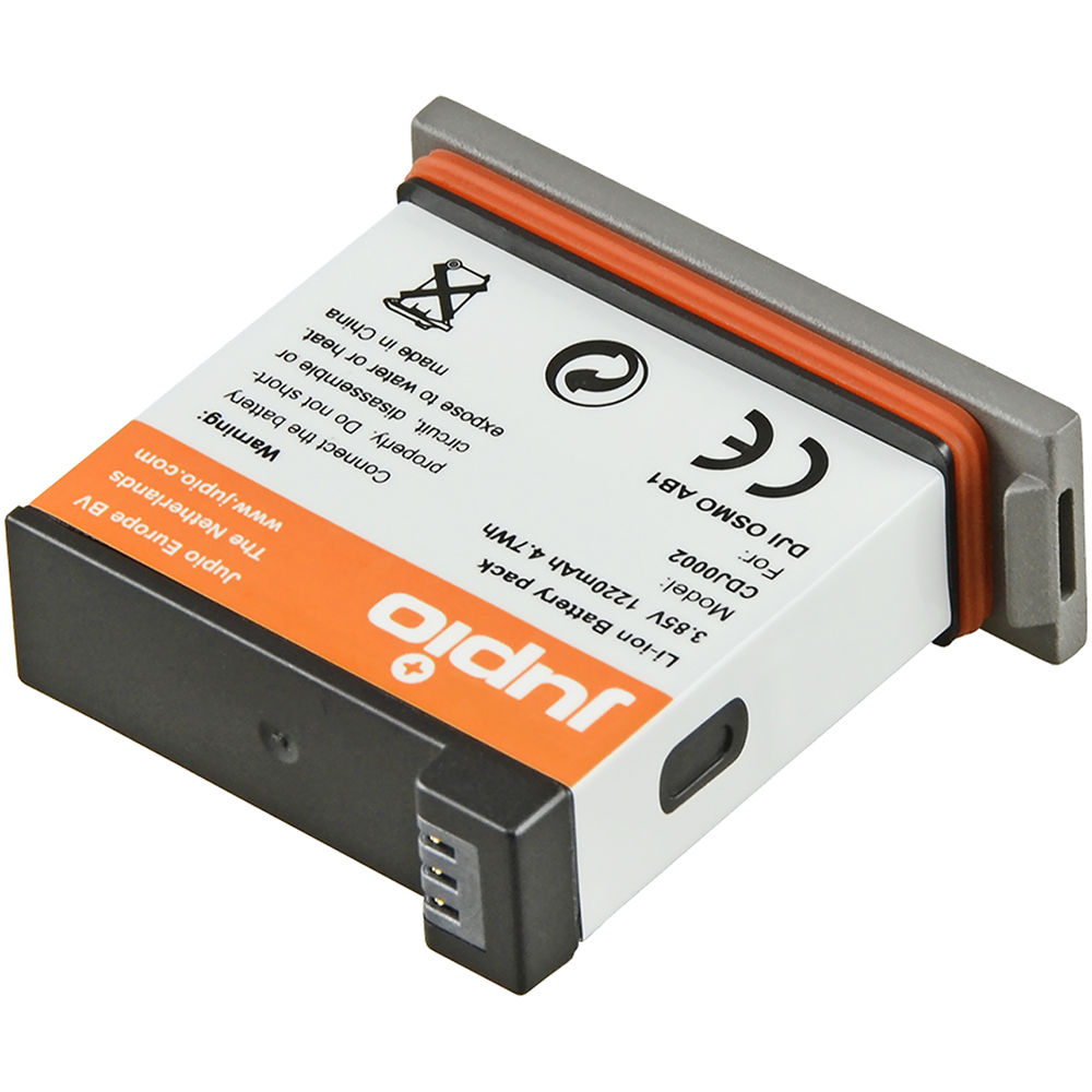 Batería de Litio-Ion Jupio para DJI Osmo Action 4K (3.85V, 1220mAh) - Reemplazo de Batería AB1, Celd