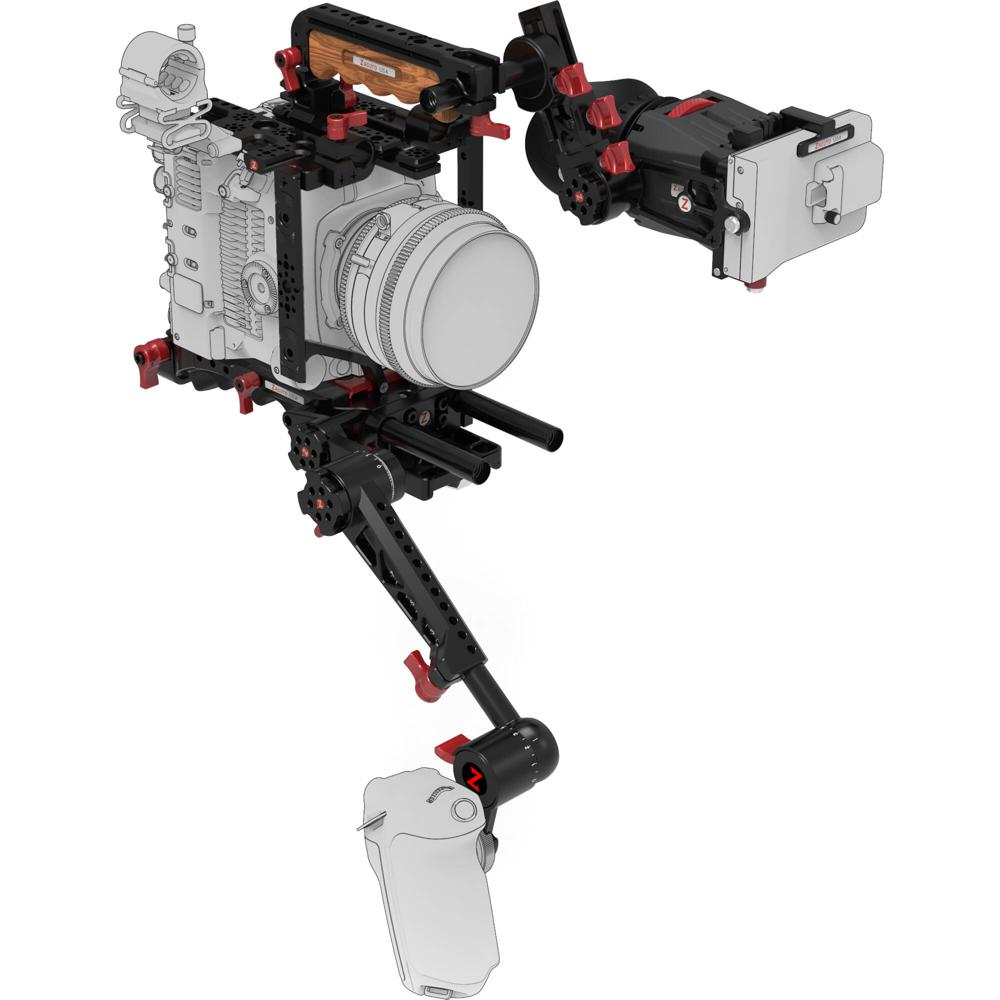 Zacuto Z-Finder Recoil Pro Rig para Canon C400 - Configuración de Hombro, Base VCT Pro, Z-Finder, Gr
