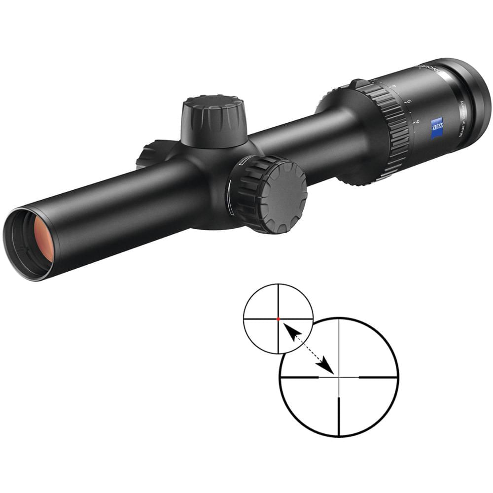 ZEISS 1-6x24 Conquest V6 Riflescope - 60 Retículo Iluminado, 30mm, Ajuste de 1/2 MOA, Turret Operado
