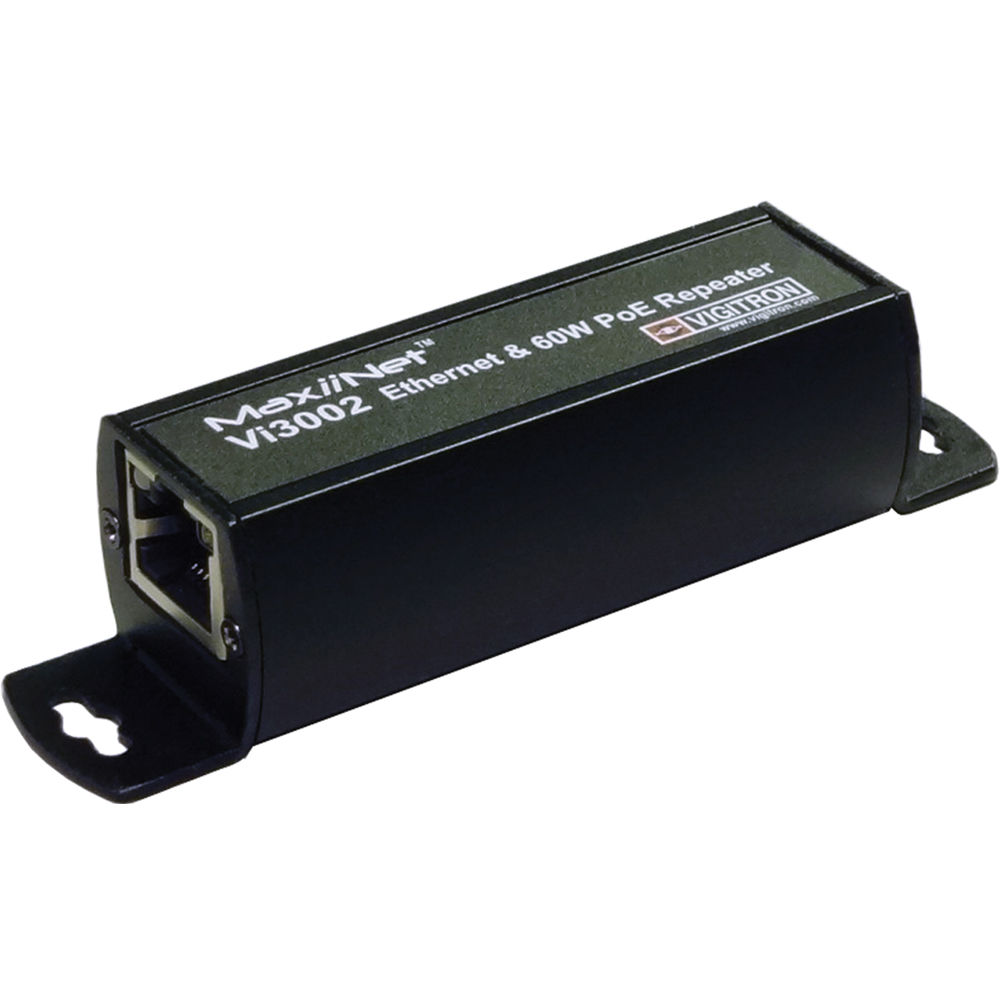Vigitron Vi3002 MaxiiNet Extensor PoE y UTP: Rango de Video/PoE hasta 656', Soporta Cables CAT5/5e/6
