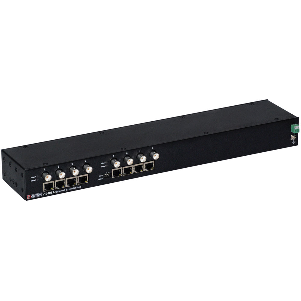 Vigitron VI2408A MaxiiCopper Extensores Ethernet de Alta Velocidad de 8 Canales sobre Coaxial - Rang