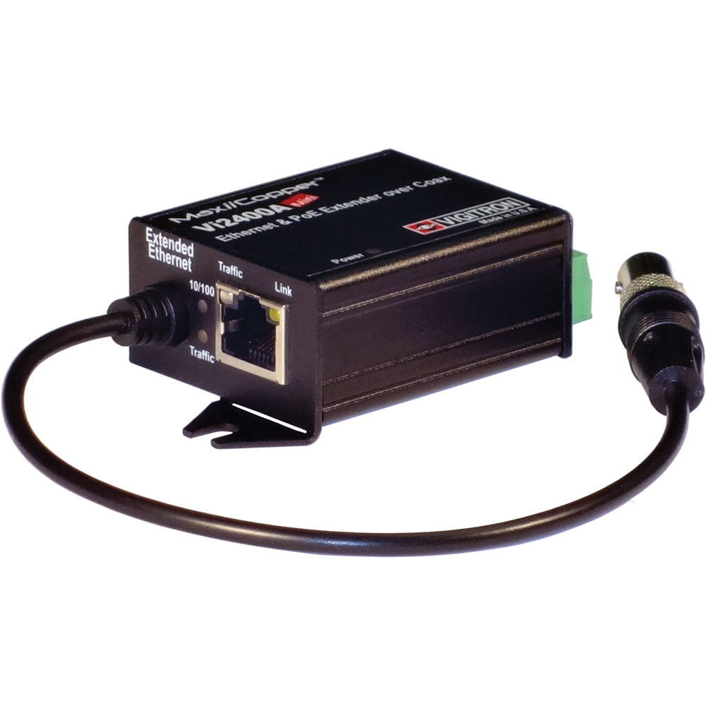 Vigitron Vi2400A Mini MaxiiCopper Extensor Ethernet de Alta Velocidad 1-Ch sobre Coaxial - Transmite