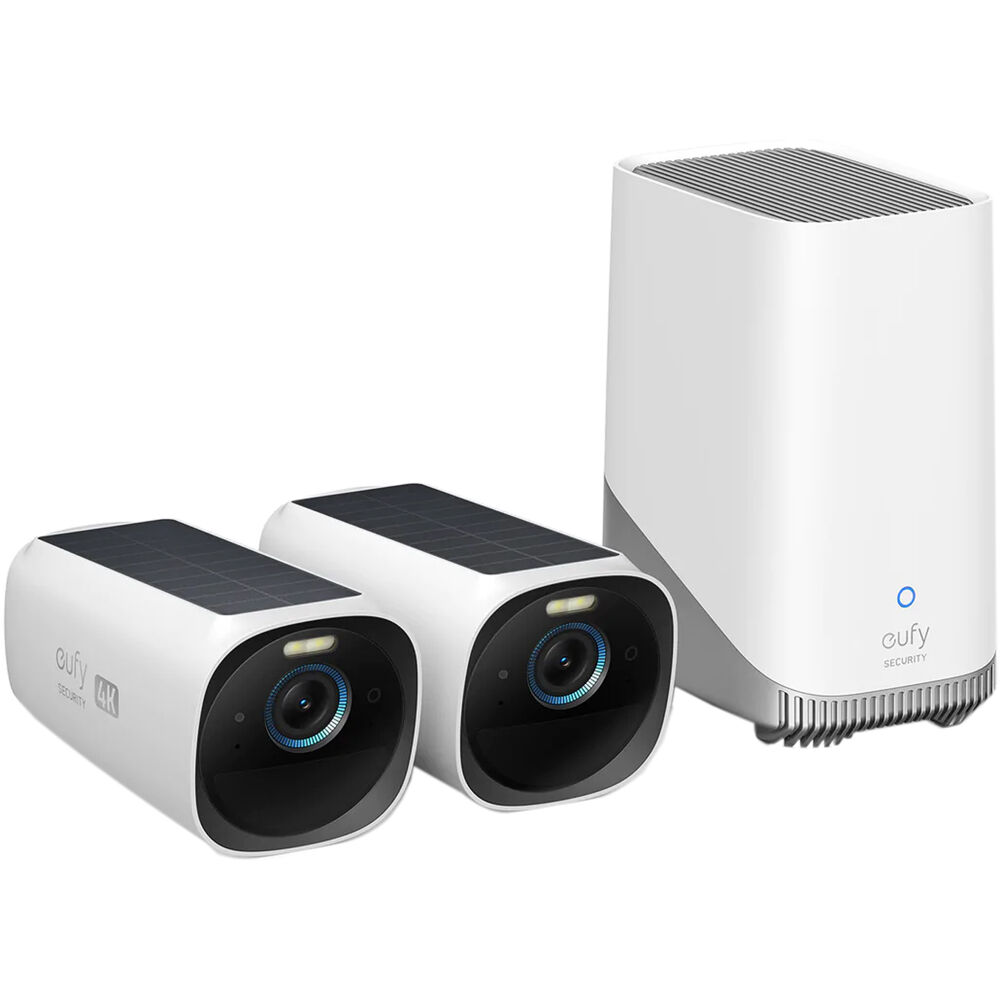Cámara de Seguridad Inalámbrica eufy Security eufyCam 3 4K UHD - Kit de 2 Cámaras y HomeBase 3, Visi