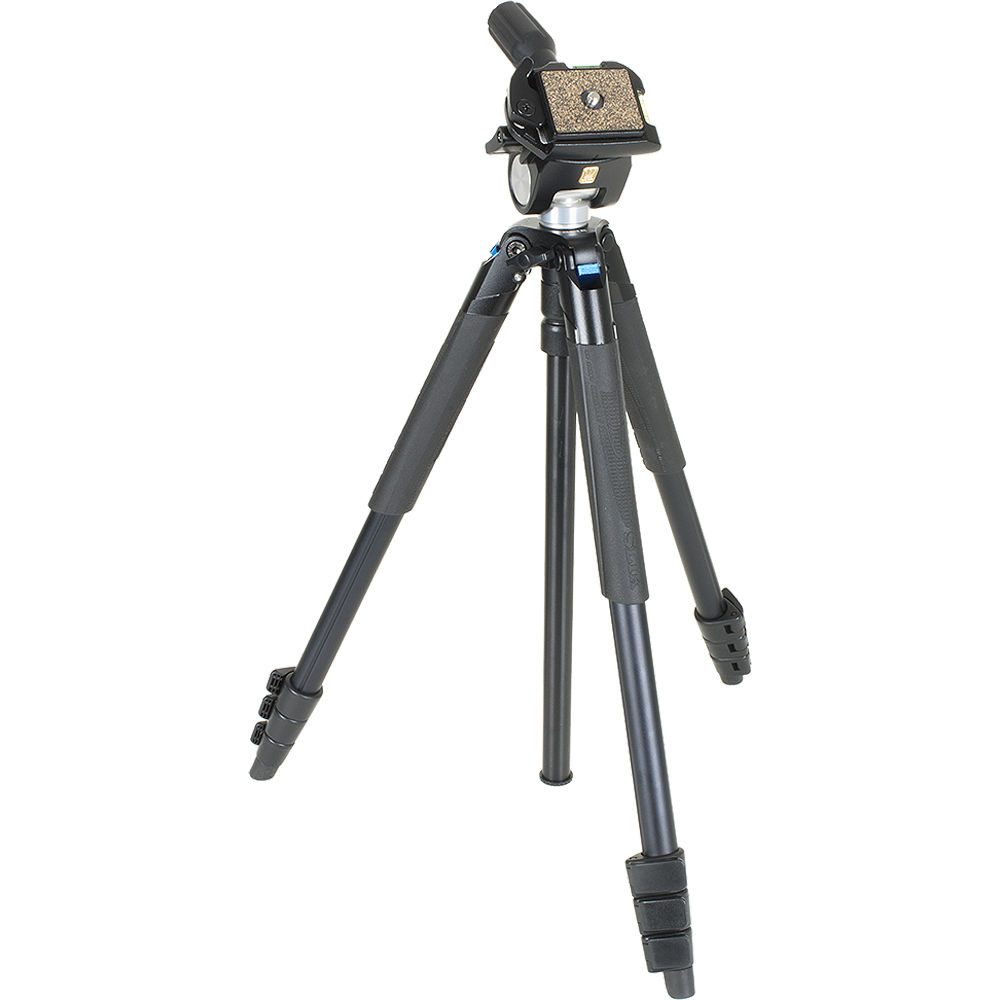 Trípode de Viaje Slik Sprint Pro III EZ con Cabezal Pan SH-707E 2 Vías (Negro Mate) - Capacidad de C