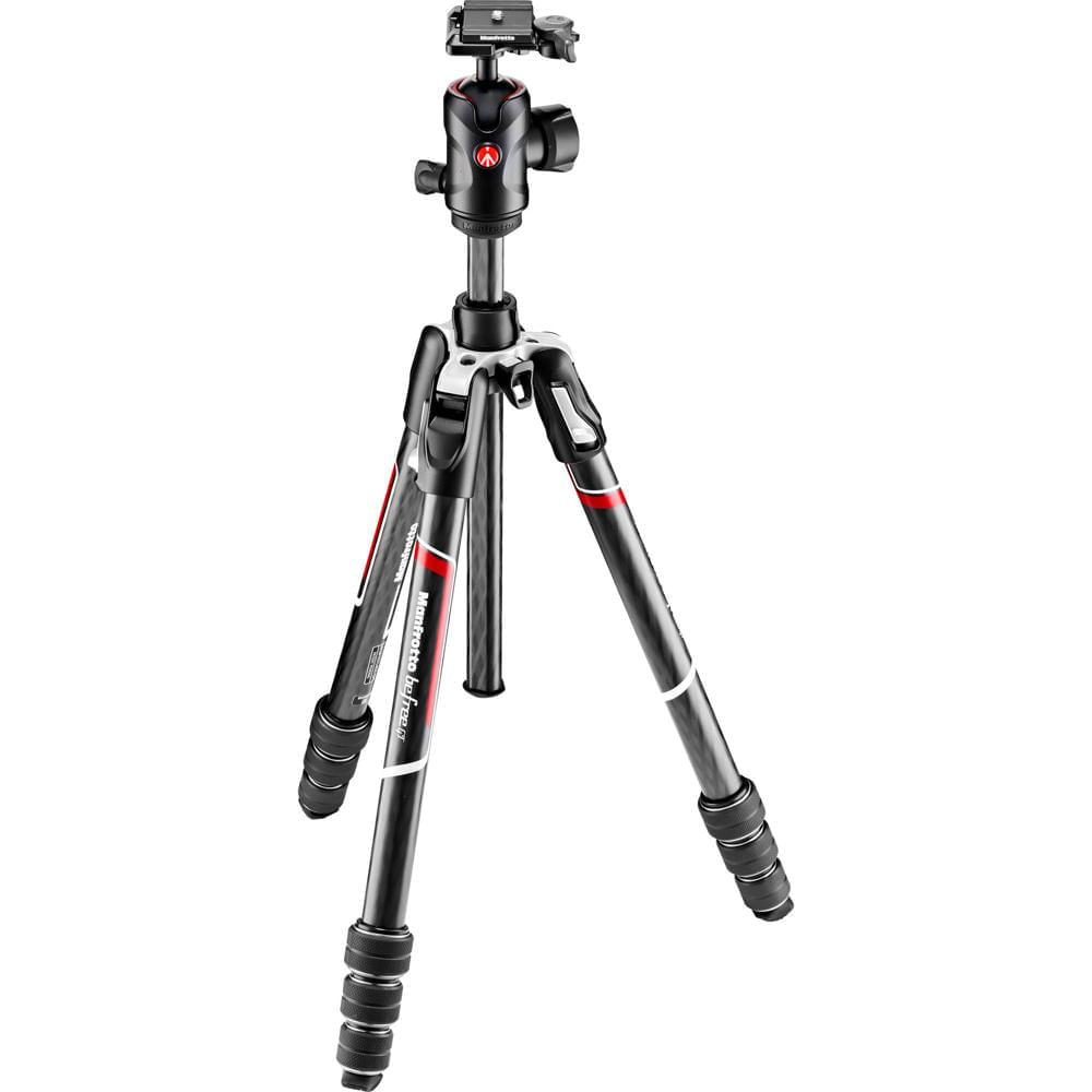 Trípode de Viaje Manfrotto Befree GT de Fibra de Carbono con Cabezal de Bola 496 (Negro) - Capacidad